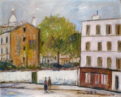 Straße in Montmartre von Maurice Utrillo
