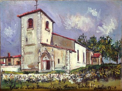 St. Bernhards kirke i Ain om sommeren av Maurice Utrillo