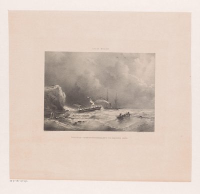 Båter i nød under en storm på havet av Maurits Frederik Hendrik De Haas