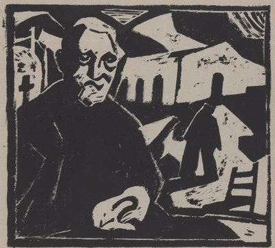 sittende mann av Maurits de Groot (signed by artist)
