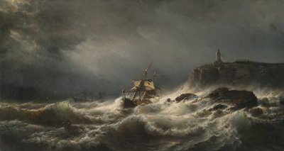 Vraket på Isle of Jersey, 1862 av Mauritz Frederik Hendrik De Haas