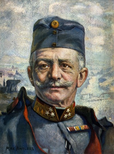 Portrett av Conrad von Hotzendorf (1852-1925), marechal for den østerriksk-ungarske hæren” (tegning) av Max Antlers