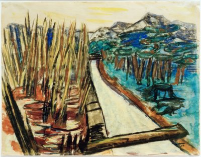 Kveldslandskap (Ohlstadt) av Max Beckmann