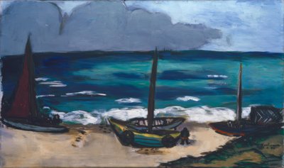 Nærmer seg tordenvær ved sjøen av Max Beckmann