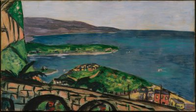 Utsikt over Cap Martin, blå av Max Beckmann