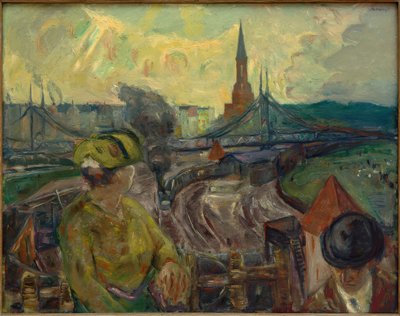 Utsikt over Gesundbrunnen jernbanestasjon av Max Beckmann