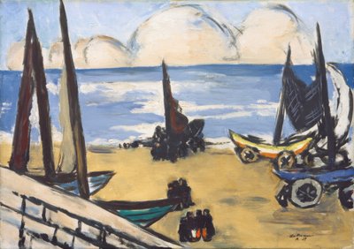 Båter på stranden av Max Beckmann