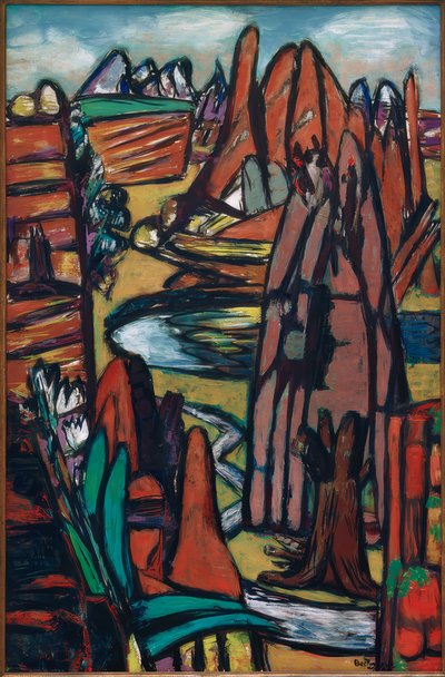 Boulder-Felslandschaft av Max Beckmann