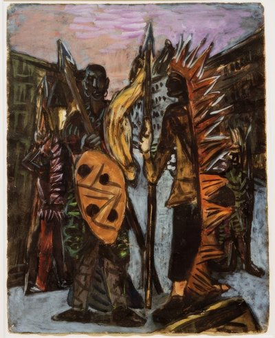 Gutter som leker indisk av Max Beckmann