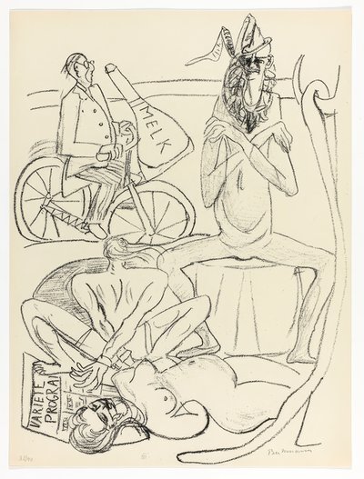 Sirkus, plate 12 fra Day and Dream av Max Beckmann
