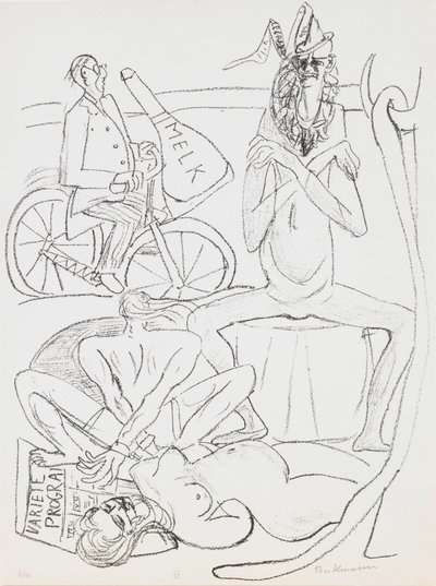 Sirkus, plate 12 fra porteføljen «Dag og drøm» av Max Beckmann