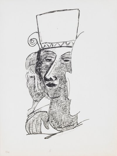Dansepar, plate 7 fra porteføljen «Day and Dream» av Max Beckmann