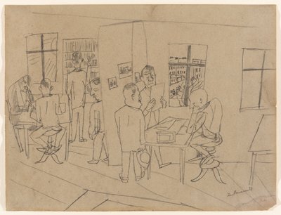 Redaksjonsrom av Max Beckmann