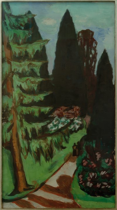 Eyckenstein-Zypressen av Max Beckmann