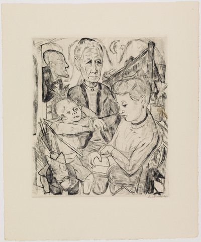 Familiescene (familien Beckmann) av Max Beckmann