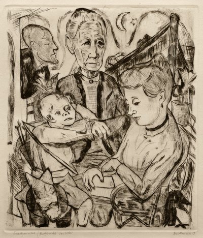 Familiescene av Max Beckmann