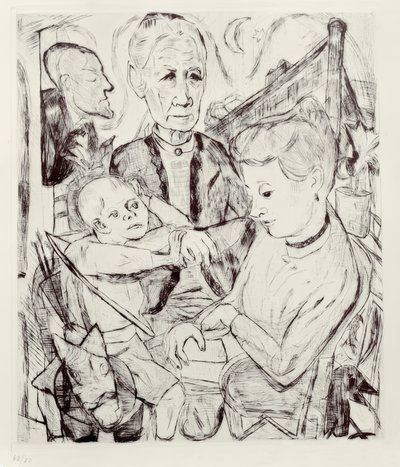 Familiescene av Max Beckmann