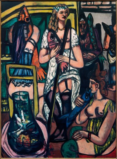 Stort bilde av kvinner, fiskekvinner av Max Beckmann