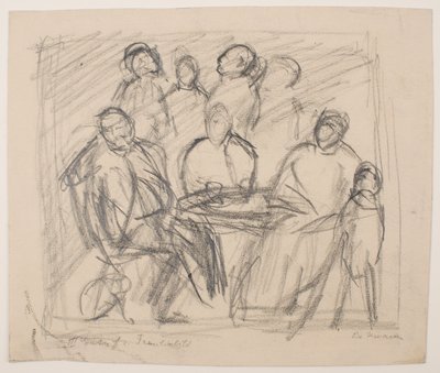 III [Tredje] Skisse for familieportrett av Max Beckmann