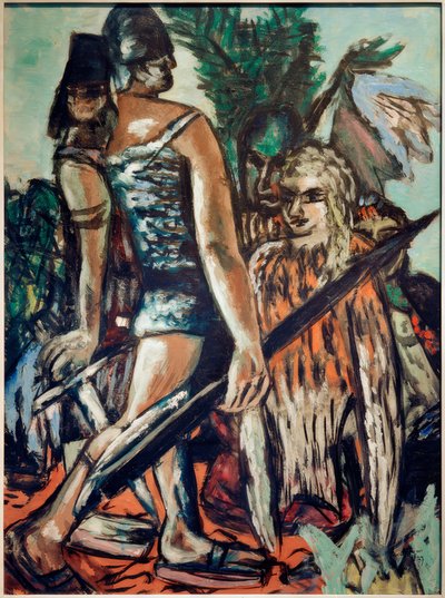 Kriger og fuglekvinne av Max Beckmann