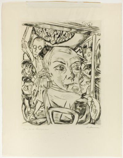 Queen Bar (selvportrett) av Max Beckmann