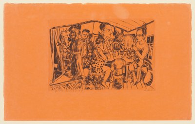 Plate 2 i serien: Årlig marked av Max Beckmann