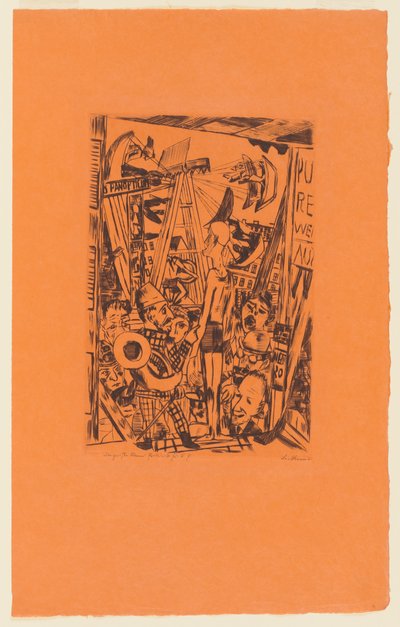 Plate 5 i serien: Årlig messe av Max Beckmann