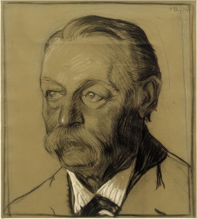 Portrett av onkel Friedrich Beckmann, halvprofil til venstre av Max Beckmann