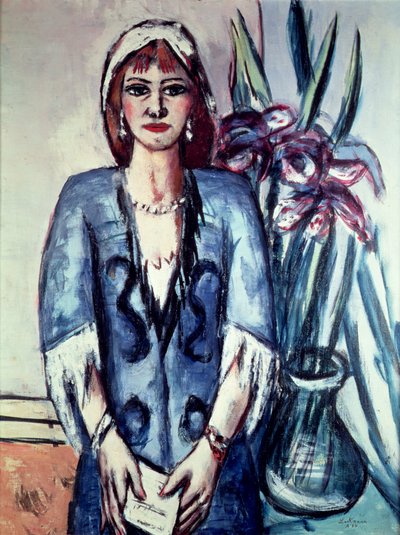 Quappi i blått og grått av Max Beckmann