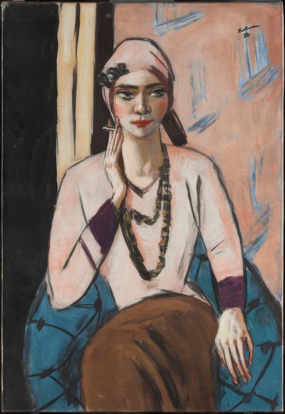 Quappi i rosa genser av Max Beckmann