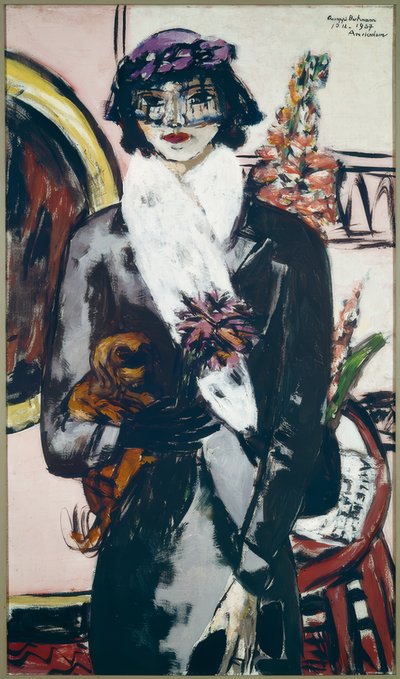 Quappi med hvit pels av Max Beckmann