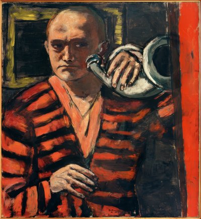 Selvportrett med horn av Max Beckmann