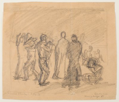 Skisse for Kristus i ørkenen av Max Beckmann