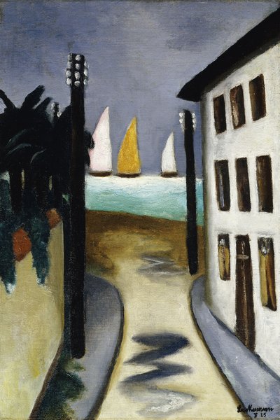 Lite landskap, Viareggio; Kleine Landschaft, Viareggio av Max Beckmann