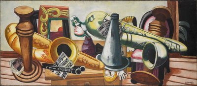 Stilleben med saksofoner av Max Beckmann