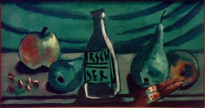 Stilleben med eple og pære av Max Beckmann
