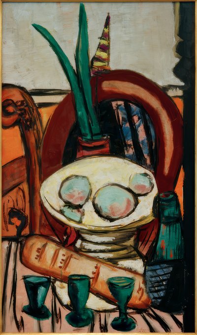 Stilleben med grønne briller av Max Beckmann