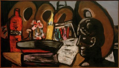 Stilleben med paller av Max Beckmann