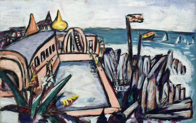 Svømmebasseng på Cap Martin av Max Beckmann