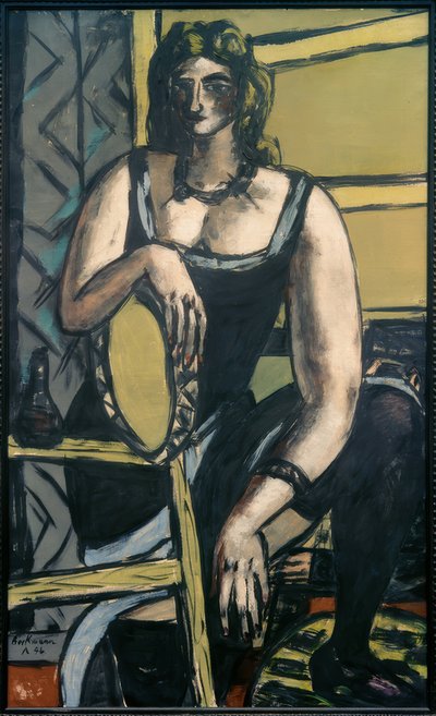 Dansere med tamburin av Max Beckmann