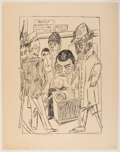 The Beggars, plate 7 fra serien "Trip to Berlin 1922" av Max Beckmann