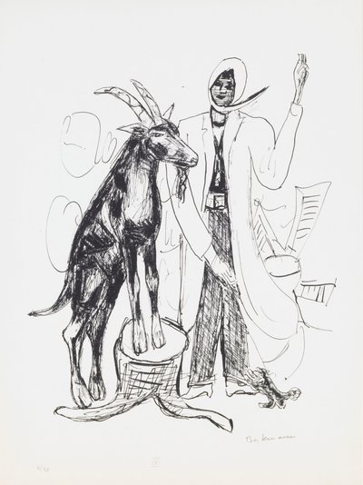 The Buck, plate 9 fra porteføljen "Day and Dream" av Max Beckmann