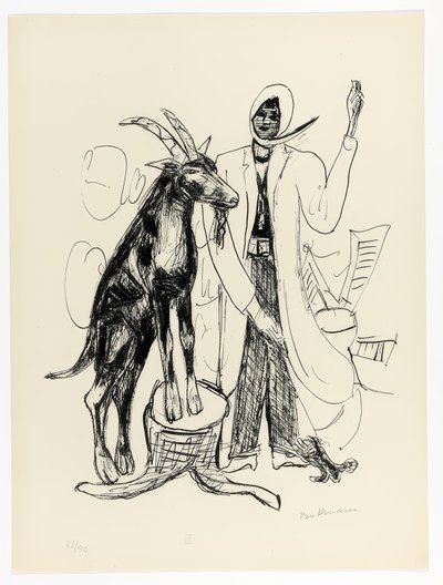 The Buck, tallerken ni fra Day and Dream av Max Beckmann