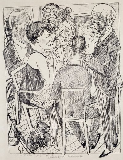 The Disappointed I, av Max Beckmann (1884-1950), litografi. Tyskland, 1900-tallet. av Max Beckmann