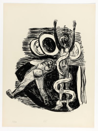 The Fall of Man, plate 14 fra Day and Dream av Max Beckmann
