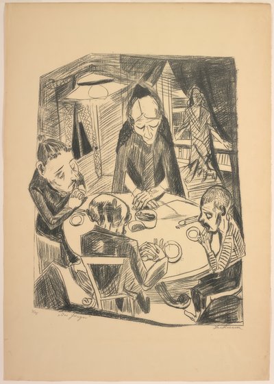 The Hunger, tallerken fem fra Die Hölle av Max Beckmann