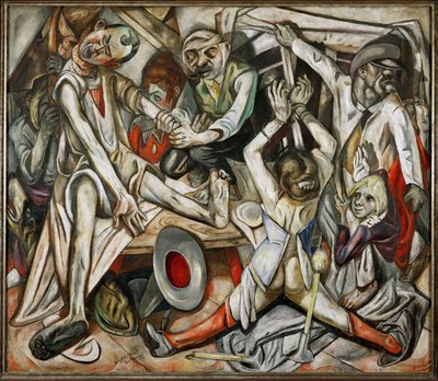 Natten (olje på lerret) av Max Beckmann