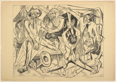 The Night, plate syv fra Die Hölle av Max Beckmann