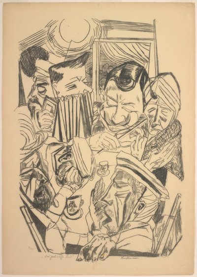 The Patriotic Song, plate ni fra Die Hölle av Max Beckmann