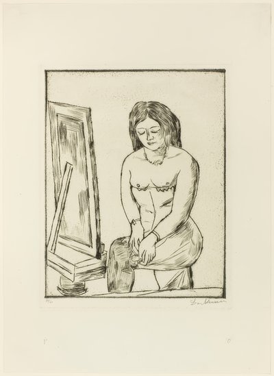 Toilette (foran speilet) av Max Beckmann